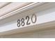 Close-up of house number 8820 at 8820 Waynick Dr, Raleigh, NC 27617