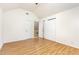 Bedroom featuring wood floors and vaulted ceilings at 1015 Boathouse Ct, Raleigh, NC 27615