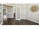 Inviting office with wood floors and french doors, offering a private and productive workspace at 107 Southern Acres Dr, Fuquay Varina, NC 27526