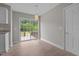 Bright kitchen with sliding glass doors leading to the deck and backyard at 114 Lynnville Ct, Lillington, NC 27546