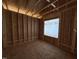 New home construction showing bedroom framing and studs, window opening at 13159 S Nc-231 Hwy, Middlesex, NC 27557