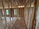 Interior view of the hallway and bedroom framing of the new home construction at 13159 S Nc-231 Hwy, Middlesex, NC 27557