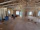 Interior view of new home construction shows framing, open floor plan at 13159 S Nc-231 Hwy, Middlesex, NC 27557