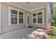 An outdoor patio with a brick trim at 151 Cobble Ridge Dr, Pittsboro, NC 27312