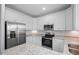 Stylish kitchen showcasing white cabinets and stainless steel appliances at 208 W Holt St, Burlington, NC 27217