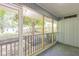 Screened porch with a view of the backyard at 2300 Radius Cir, Sanford, NC 27330