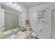 Bathroom features vanity with sink, toilet, and shower-tub combo at 24 W Canterbury Ct, Wendell, NC 27591
