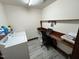 This laundry room has lots of space and washer/dryer hookups at 2483 Mcneill Hobbs Rd, Bunnlevel, NC 28323