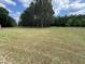 Large, flat and manicured yard surrounded by trees at 2483 Mcneill Hobbs Rd, Bunnlevel, NC 28323