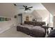 Second bonus room features a large sectional couch and plenty of space for entertaining at 266 Hogans Valley Way, Cary, NC 27513