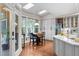 Bright kitchen with skylights, breakfast nook, and ample cabinet space at 266 Hogans Valley Way, Cary, NC 27513