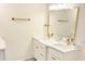 Bright bathroom vanity with quartz countertop, double sinks, and gold hardware at 3141 Wagoner Ln # 09, Graham, NC 27253