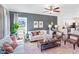 Comfortable living room with a view of kitchen, showcasing modern decor and a cozy atmosphere at 366 Bunker Hill Place, Angier, NC 27501