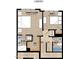Third floor floorplan featuring the owner's suite, a second bedroom, and two bathrooms at 410 Chatham View Rd, Cary, NC 27511
