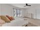 Bedroom featuring natural light, a ceiling fan, and a dresser for ample storage at 416 Durants Neck Ln, Morrisville, NC 27560