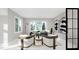 Bright living room with neutral decor, large windows and a modern design with comfortable seating at 4500 Latimer Rd, Raleigh, NC 27609