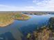 Aerial view of a lake and forest at 50 Tyler Ct, Henderson, NC 27537