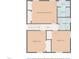 Upstairs floor plan includes the primary bedroom with attached bath and two additional bedrooms with a shared bath at 509 E Millbrook Rd, Raleigh, NC 27609