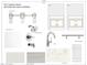 Secondary bath design selections including vanity sconce, shower fixtures, floor tile, countertop, and cabinet color at 521 Peebles St, Raleigh, NC 27608