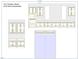 Kitchen diagram featuring wall and base cabinets, stove and refrigerator placements at 521 Peebles St, Raleigh, NC 27608