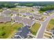 Beautiful aerial view of the neighborhood featuring sidewalks and community amenities at 646 Shelford Trl, Zebulon, NC 27597