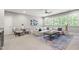 Cozy living room features a sectional sofa, area rug, and lots of natural light at 7116 Dumfries Ln, Chapel Hill, NC 27514