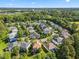 Expansive aerial view of a suburban neighborhood with mature trees and well-spaced houses at 1028 Bellenden Dr, Durham, NC 27713