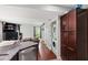 Conveniently located laundry area with stacked washer and dryer, and ample storage in the living area at 12 Byerly Ct, Durham, NC 27713