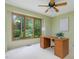 Office space with natural light and views of nature from the large picture window at 120 Spring Hollow Ln, Cary, NC 27518