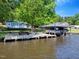 Charming waterfront home with a private boat dock, offering direct access to the serene lake at 135 Sagamore Dr, Louisburg, NC 27549