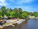 Beautiful lakefront with private docks and a boat ramp, offering direct access to water activities at 135 Sagamore Dr, Louisburg, NC 27549