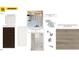 Bathroom finishes featuring cabinets, counters, fixtures, and flooring at 147 Gobbler Dr, Smithfield, NC 27577