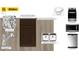 Kitchen details with cabinets, granite, fixtures, hardware, sink, and appliances at 147 Gobbler Dr, Smithfield, NC 27577