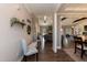 Inviting entryway featuring modern decor and an open floor plan to the living spaces at 18 Fisher Rd, Lillington, NC 27546