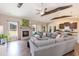 Open floor plan with living room, kitchen, and dining area, perfect for entertaining and gatherings at 18 Fisher Rd, Lillington, NC 27546
