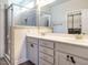Elegant bathroom with double sink vanity, frameless glass shower, and modern finishes providing a luxurious feel at 1941 Bright Kannon Way, Wendell, NC 27591