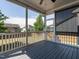 Inviting screened-in porch offers great outdoor living space with a ceiling fan and views of the backyard at 1941 Bright Kannon Way, Wendell, NC 27591