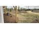 This view shows a landscaped common area with a walking path, trees, and new grass at 2118 Terrawood Dr, Durham, NC 27703