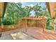 Expansive backyard patio area with a wooden pergola, perfect for outdoor entertaining at 308 Rainbow Dr, Carrboro, NC 27510