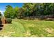 Expansive, well-maintained backyard with lush green grass and a classic wood fence, perfect for outdoor activities at 4404 Triland Way, Cary, NC 27518