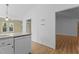 View of the kitchen into the living room showcasing an open floor plan at 4705 Forest Highland Dr, Raleigh, NC 27604