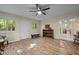 Bonus room with laminate floors and a door leading to the backyard at 61 Stone Ledge, Pittsboro, NC 27312