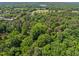 Scenic aerial view of a residential area surrounded by lush greenery and mature trees at 612 Swift Ave, Durham, NC 27701