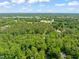 Sweeping aerial view of city skyline peeks through dense treetops at 612 Swift Ave, Durham, NC 27701