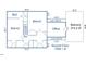 Second floor plan showcasing bedroom, office, and balcony layouts with dimensions at 612 Swift Ave, Durham, NC 27701