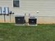 Two newer HVAC units sit ready to cool the house at 84 Macbeth Ln, Roxboro, NC 27574