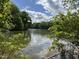 A serene lake view framed by lush greenery, perfect for relaxation and enjoying nature's beauty at 84 Macbeth Ln, Roxboro, NC 27574