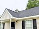 Charming home exterior featuring neutral siding, a well-maintained roof, and black shutters at 106 Grange Dr, Wendell, NC 27591