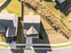 Bird's eye view of the house showing roofline, driveway, and fenced backyard at 1236 Shadow Shade, Wake Forest, NC 27587