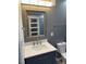 Beautiful bathroom featuring a stylish vanity, framed mirror and modern fixtures at 1345 Ellis Rd, Durham, NC 27703